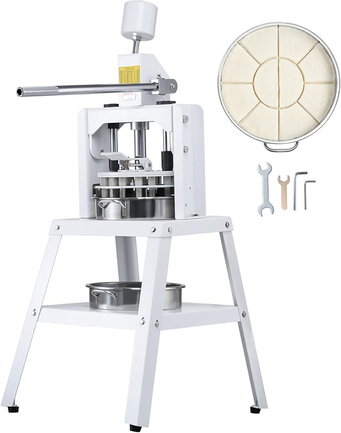 VEVOR Dough Divider,10PCS Manual Dough Divider Cutter,4.23oz-19.75oz Dough Press Dough Cutting with 304 Stainless Steel Tray and Blade,Pastry Divider for Bakery,Restaurant,Commercial Food Preparation