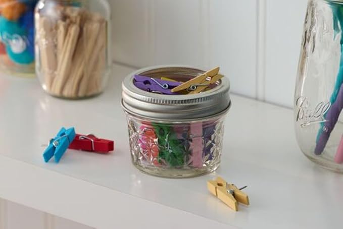 Ball Mason 4oz Quilted Jelly Jars with Lids and Bands, Set of 12