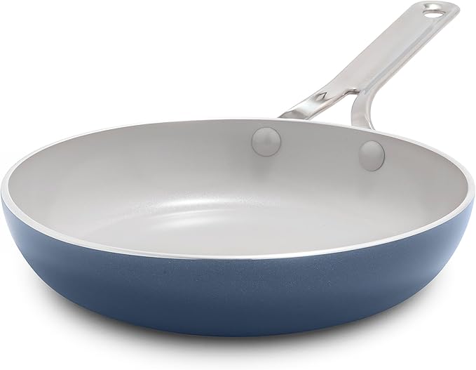 GreenPan Nova 8" Frying Pan Skillet, Oprah’s Favorite Things 2024, Ceramic Nonstick Cookware, PFAS Free, Toxin-Free, Induction Suitable, Dishwasher & Oven Safe, Durable, Easy Clean, Ocean Blue