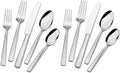 Mikasa, Oliver Gleam Flatware Service for 12, 18/10 Stainless Steel, Silverware Set with Serving Utensils | (Pack of 130)