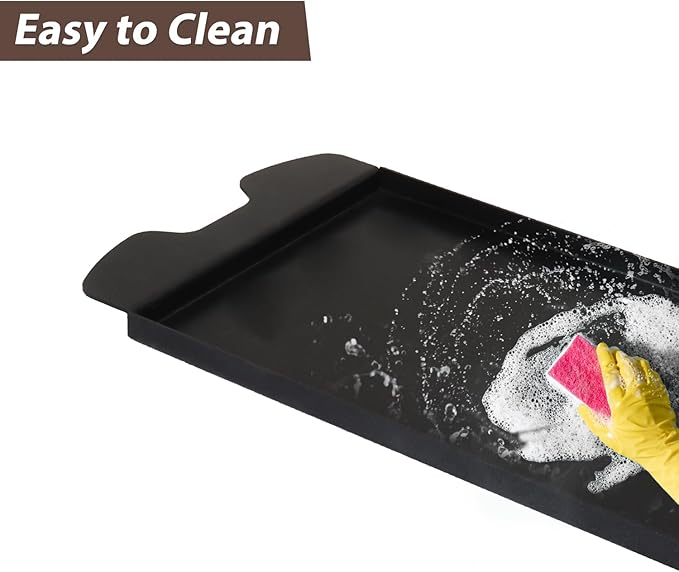 7034 Cast Iron Griddle Plate with Carry Bag for Weber Traveler Grills 9010001 9020001，Upgrade Flat Top Griddle Replacement Part for 9030001 9013001 9011701 Weber Traveler Portable Gas Grills,Black