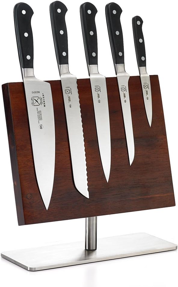 Mercer Culinary 6-Piece Renaissance Board Magnetic Knife Set, 11 3/8 x 9, Stainless Steel