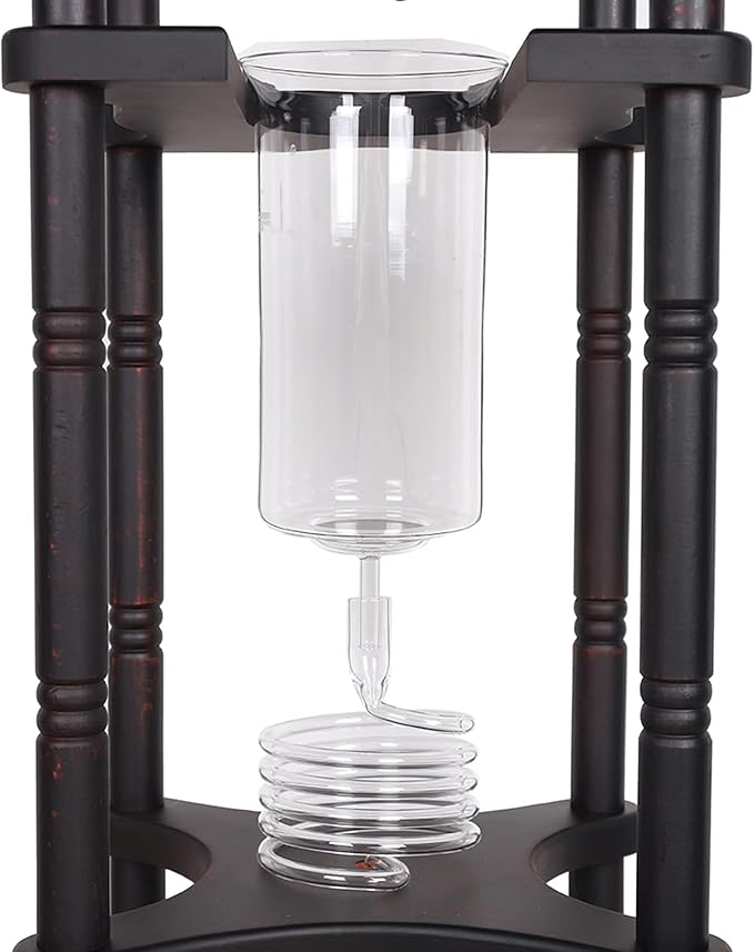 Cold Drip Coffee Maker, 2000ml Large Capacity Glass Dutch Coffee Dripper Ice Drip Coffee Tower w/Stable Base for Commercial Office