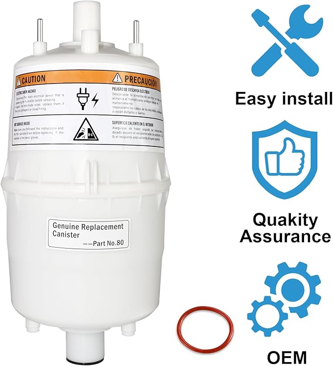80 Replacement Canister for AprilAire 800 Steam Humidifier Model 865,800 Replacement Canister for AprilAire 80 Whole House Steam Humidifier