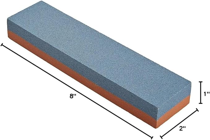 Bora 8 inch Sharpening Stone For Knife Sharpening, Two Sided Whetstone Fine Coarse Combination Aluminum Oxide Wet Stone for Honing Woodworking Tools 501060
