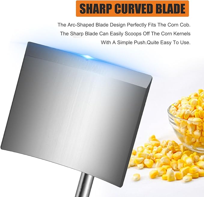 Corn Peeler Corn Thresher Corn Stripper for Corn On The CobCorn Shovel Corn Scraper Corn Kernel Remover Tool Cob Planer Corn Cutter Corn Knife Tool Stainless Steel Kitchen Gadgets