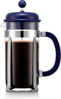 Bodum 34oz Caffettiera French Press Coffee Maker with Reusable Stainless Steel Filter, BPA-Free Plastic Carafe, Midnight Blue