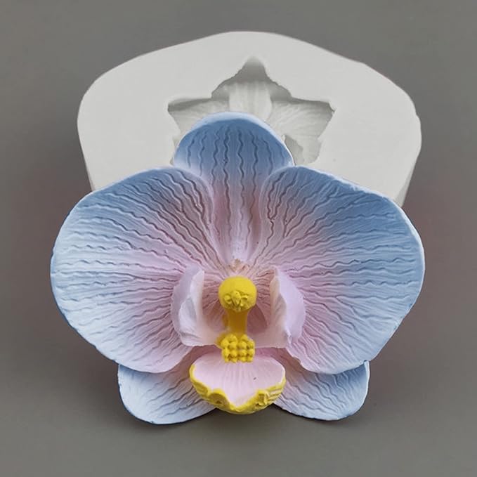 Cute Phalaenopsis Resin Mold Phalaenopsis Silicone Wave Spiral Candle Mold - Silicone Resin Casting Molds for Candle & Resin & Soap Craft Supplies