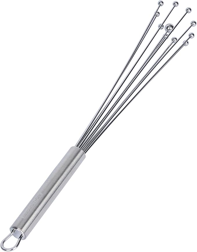 Restaurantware-German Standard 12.6 Inch Ball Whisks, 24 Dishwashable Kitchen Whisks - Ergonomic Handle, Durable, Stainless Steel Manual Egg Beater, Suitable For Whisking, Stirring, Mixing, Beating