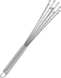 Restaurantware-German Standard 12.6 Inch Ball Whisks, 6 Dishwashable Kitchen Whisks - Ergonomic Handle, Durable, Stainless Steel Manual Egg Beater, Suitable For Whisking, Stirring, Mixing, Beating