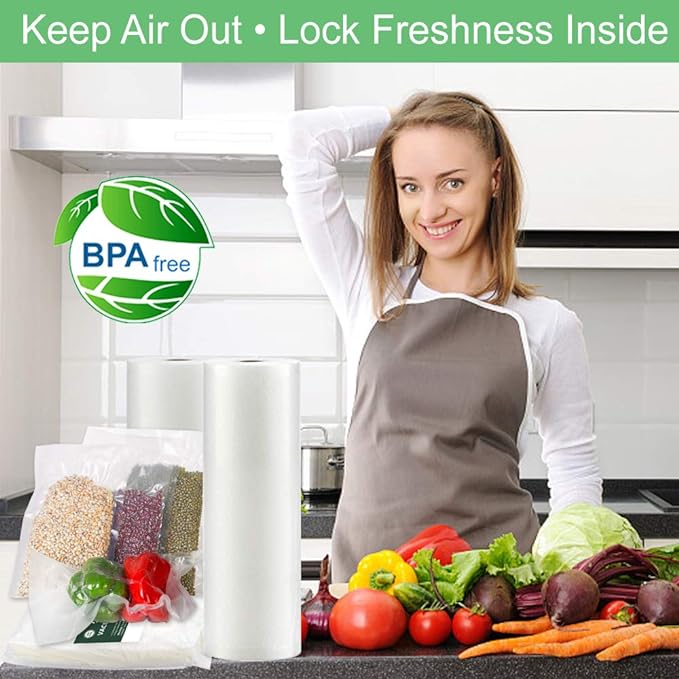 O2frepak 200 Quart Size 8" x 12" 4mil Thick Vacuum Sealer Bags with BPA Free and Puncture Prevention,Vacuum Seal Freezer Bags,Great for Sous Vide Vaccume Sealer PreCut Bags