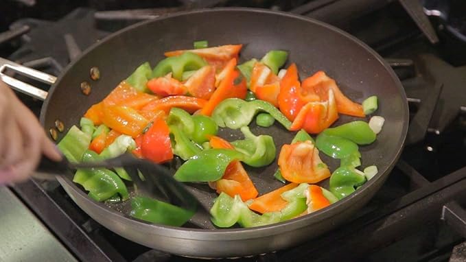 FlamePro™ Rapid Heating 12-Inch Professional Nonstick Aluminum Fry Pan/Skillet by Turbo Pot®, Time-and-Energy Saving Cookware for Gas Stove