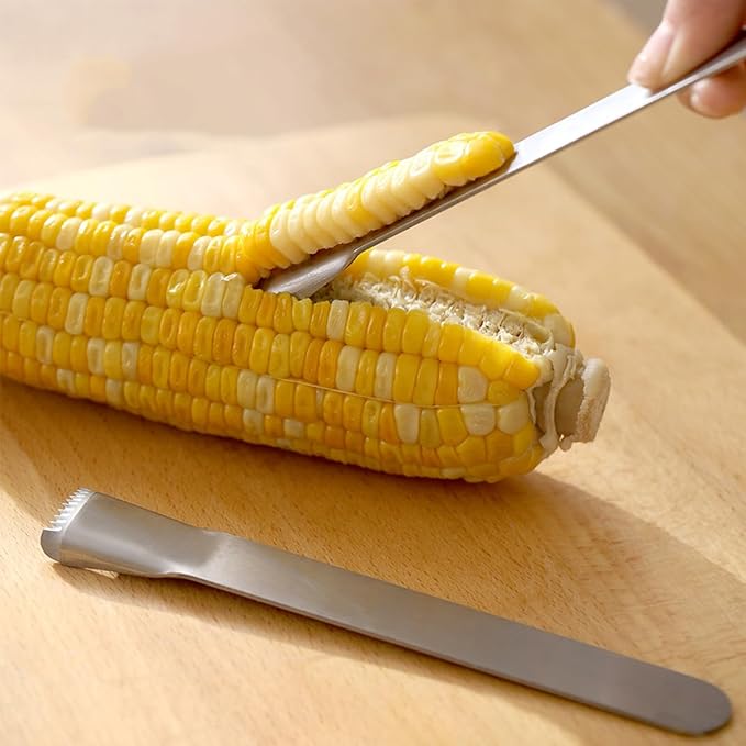 3Pcs Corn Peeler Stainless Steel Corn Cob Stripper Tool Corn On The Cob Remover Corn Planer for Home Kitchens Restaurant Chefs