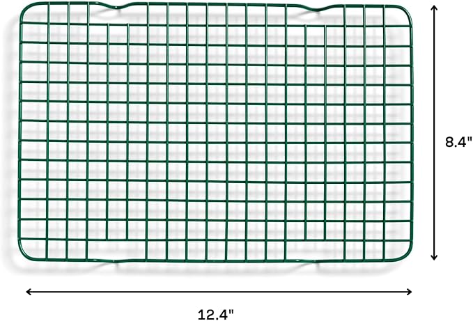 Great Jones Little Chill Wire Cooling Rack (Broccoli) | Nonstick Baking Rack, Heavy-Duty Aluminized Steel | Fits Quarter-Sheet Pans for Cooking and Baking | Oven-Safe 450°F, Dishwasher-Friendly