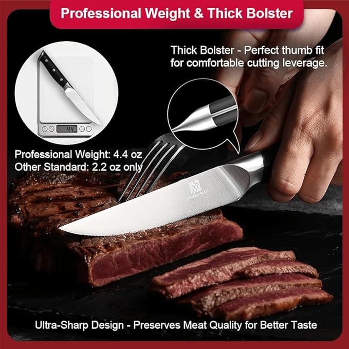Knife Set,15-Piece Kitchen Knife Set with Block and Sharpener,50Cr15Mov High Carbon Stainless Steel,Razor Sharp Professional Knives,Ultra-Smooth knife,Ergonomic Black Anti-slip Handles,Dishwasher Safe