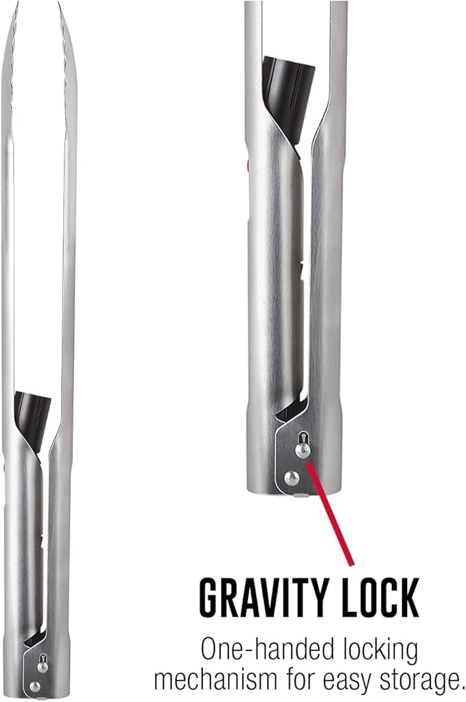 Grill Light Grill Spatula & Tongs Grilling Set | Restaurant Grade Stainless Steel | Super Bright LED Light to Grill in Dark | Waterproof & Dishwasher Safe | Camping Barbecue Grilling Tongs Spatula