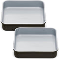 Caraway 9” Square Pan Duo - Non-Stick Ceramic Coating - Free From Forever Chemicals - Cake Pan Perfect for Brownies, Lemon Bars, & More - Black