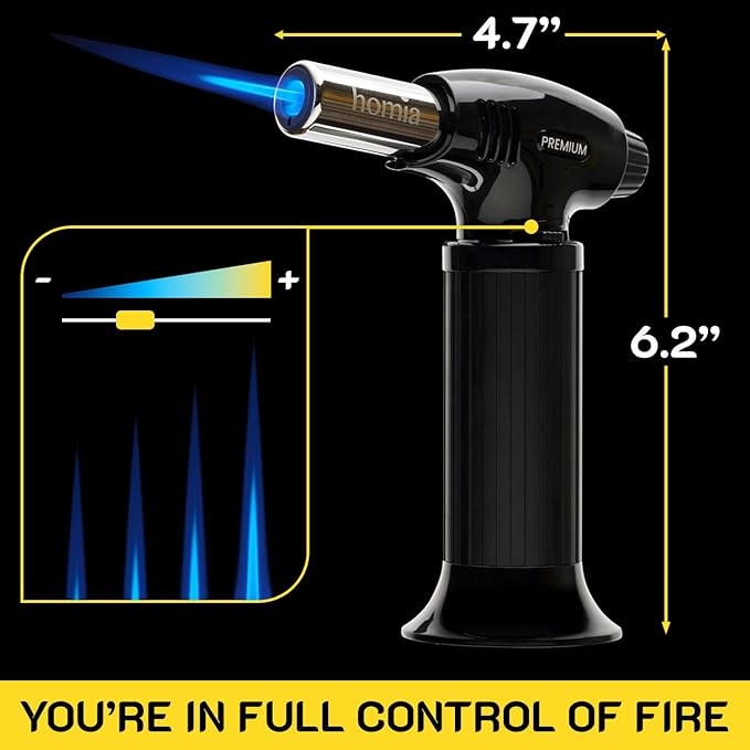 Cocktail Smoker Kit Butane Torch - Premium Quality Wood - Wooden Bar Smoker for Cocktails - Old Fashioned Cocktails, Whiskey or Bourbon, Drinks - Gift for Men