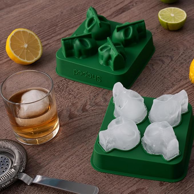 SHAPED 2-PACK 3D Ancient Alien Ice Mold Trays, Flexible Silicone Alien Figure Makers for Ice Cubes, Soaps, Chocolates, DIY Figures, Cookies, Resin Models
