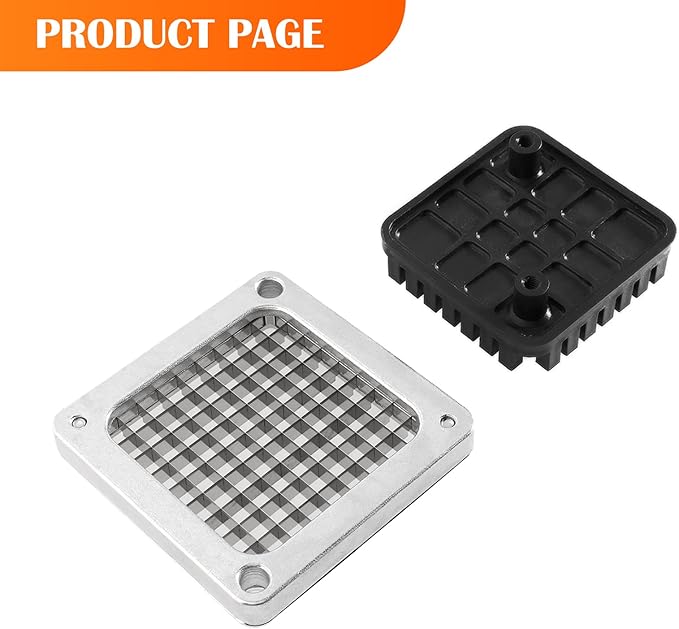 Replacement Chopper Blade Commercial Vegetable Chopper Dicer Stainless Steel Blade for Fruit Cutting Machine Tomato French Fries Cutter (2 * 3/8″ Blade)