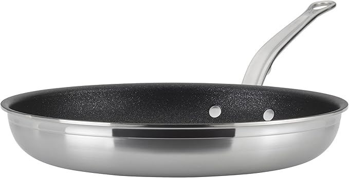 Hestan ProBond Forged TITUM - Professional Clad Stainless Steel, Nonstick, Frying Pan, (12.5-Inch), Induction Compatible, Made without PFOAs