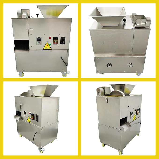 TECHTONGDA Electric Dough Divider Commercial Quantitative Dough Cutter 5g-500g Stainless Steel Pastry Piece Cutter Compact Dough Divider 1500W 110V