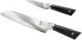 Mercer Culinary Premium Grade Super Steel 7-Inch Santoku and 3.5-Inch Paring Knife Set, G10 Handles