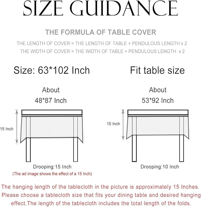 patdrea Designer Linen Green Long Tablecloth for Rectangle Table,Vintage Breathable Yellow Fruits Pattern Table Cloth,Decor Cover for Kitchen Dining,Christmas,Thanksgiving,Party,63"x102"-Ania a