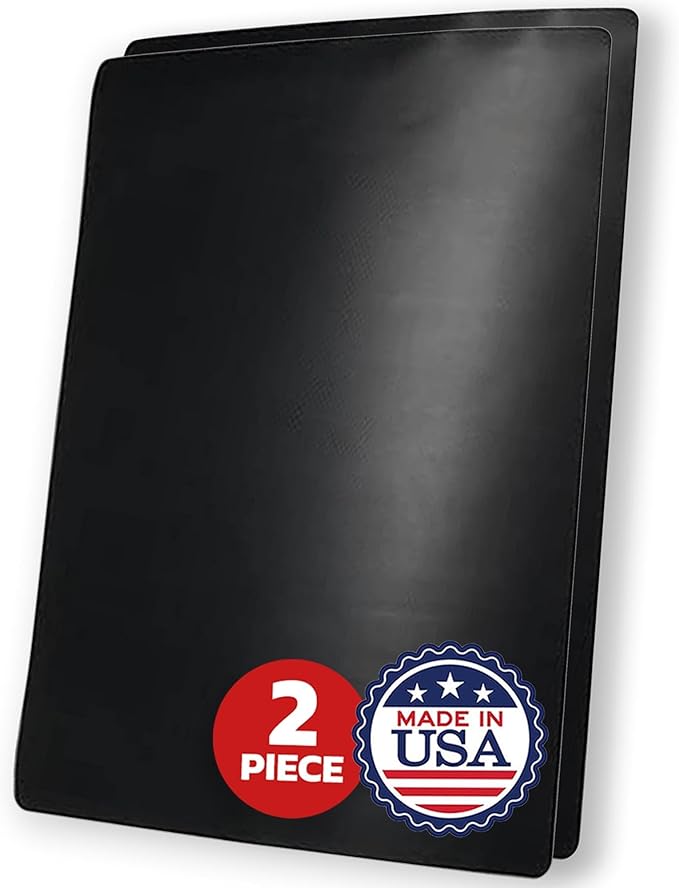 Cooks Innovations MADE IN USA Non-Stick Oven Protector Mat - 2 Heavy Duty Nonstick Oven Rack Liners to Protect Convection, Electric, Gas, & Microwave Ovens - BPA & PFOA Free Heat Resistant Baking Mat