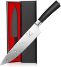 imarku Chef Knife - Pro Kitchen Knife 8 Inch Chef's Knives Japanese SUS440A Stainless Steel Sharp Paring Knife with Ergonomic Handle, Black Handle, Christmas and Thanksgiving Gifts for men and Women