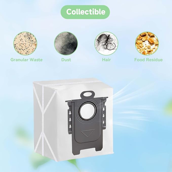20 Pack Q7 M5+ Dust Bags for Roborock Q7 M5+, Q5 Max+, Q10 S5+, Q10 X5+, Q8 Max+, Q7 Max+, S7 Max Ultra, S8+ Robot Vacuum – Large Capacity Disposable Bag Accessories