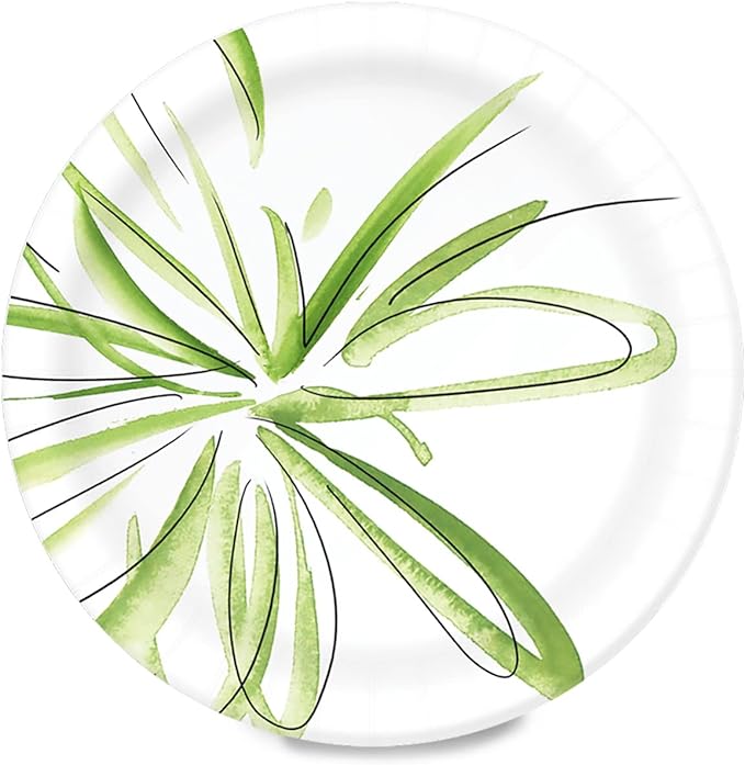 Amazon Basics Everyday Paper Plates, 8.62 Inch, Disposable, 600 Count (300 pack of 2)