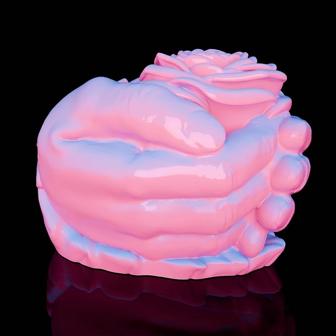 Rose in Hand Molds Hand Rose Resin Mold - Resin Casting Silicone Molds for Home Decor & Candle Making Wave Spiral Mold