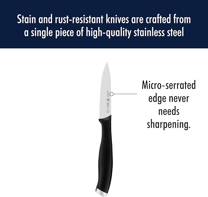 ZWILLING HENCKELS Silvercap Razor-Sharp 3-inch Paring Knife, German Engineered Informed by 100+ Years of Mastery, Black