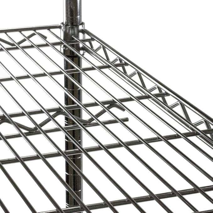 Shelving Inc. 14" d x 48" w Chrome Wire Shelving with 2 Tier Shelves, Weight Capacity 800lbs Per Shelf