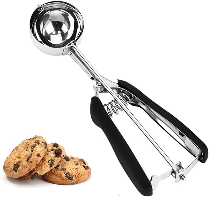 Cookie Scoop, Ice Cream Scoop, 2.5Tbsp/42ml/1.4 oz Cookie Scoops for Baking, 18/8 Stainless Steel Cookie Scooper for Baking, Cookie Dough Scoop, Ice Cream Scooper with Trigger Release (#24)