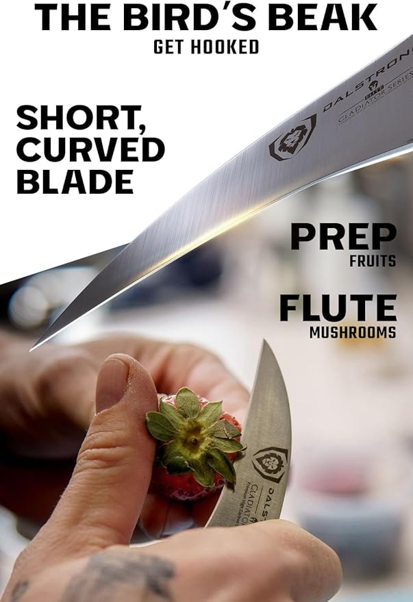 Dalstrong Tourne Peeling Paring Knife - 2.75 inch - Gladiator Series Elite - Forged German High-Carbon Steel - G10 Handle - Kitchen Knife - Sheath Included - NSF Certified