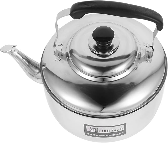 Cabilock 4L Stainless Steel Whistling Tea Kettle Stovetop Large Rapid Boil Kettle with Ergonomic Handle for Home Kitchen