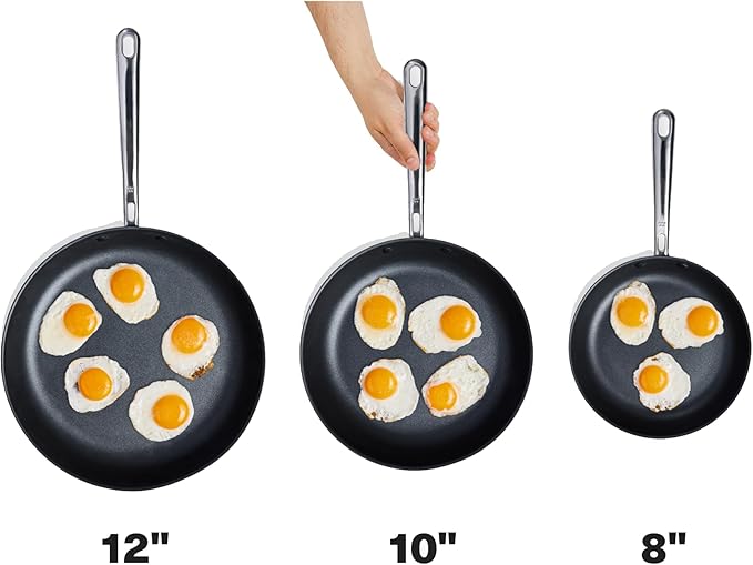 Misen Carbon Nonstick™ Frying Pan – Carbon Steel Pan, Naturally Nonstick No-Coating Surface, Ultra-Durable & Oven-Safe, Induction & Gas Compatible - 8 Inch