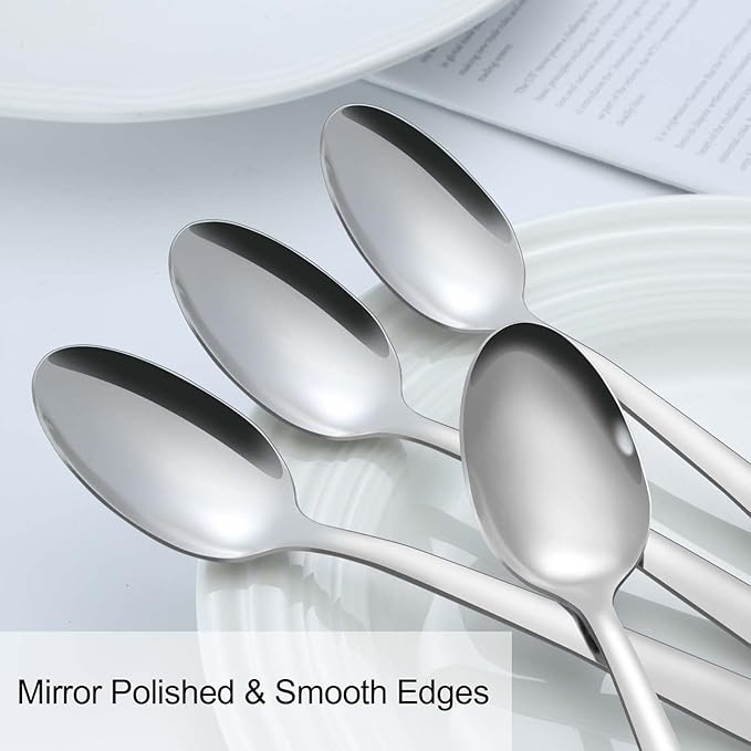 Pleafind 36Pcs Coffee Spoons, 4.7 Inch Spoons Silverware, Stainless Steel Tea Spoon, Mini Spoon, Mirror Polished Teaspoons for Home, Kitchen, Restaurant, Dishwasher Safe