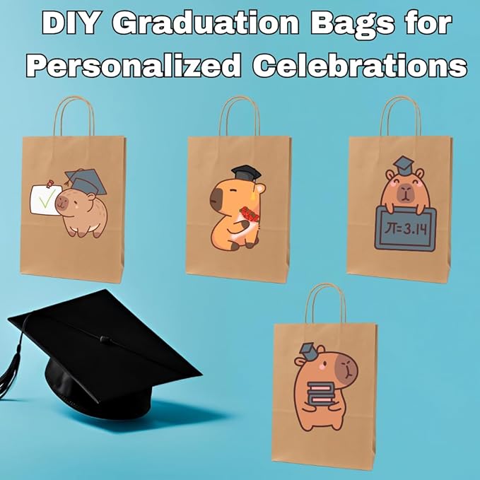 ASSUREPAK DIY Earth Friendly Paper Bags - 60LB - 10"x6.75"x12" - 50 Bags - 90 GSM - Kraft/Natural - Gift Bags for Decorating & Graduation Parties