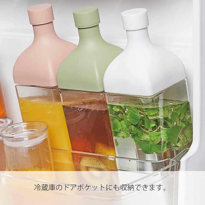 Hario "Ka-Ku" Cold Brew Tea Bottle, 1200ml, Smoky Pink