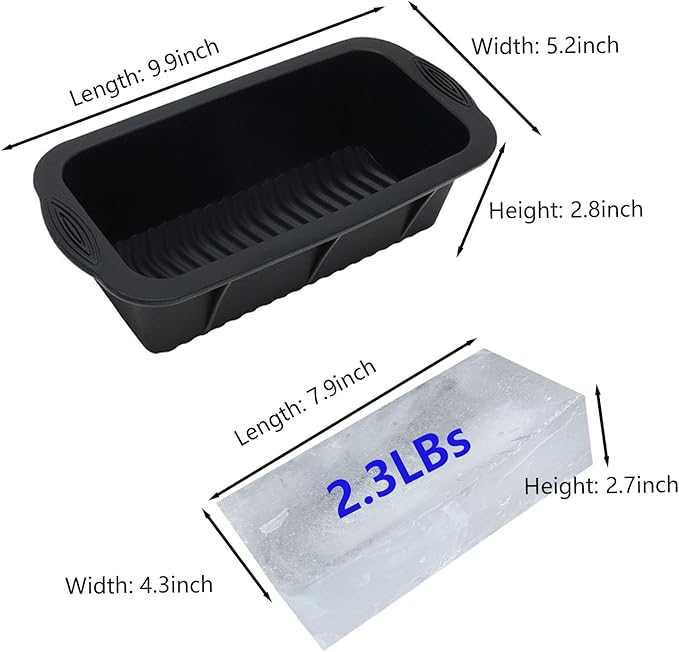 5Pcs Extra Large Ice Block Mold, Silicone Ice Block Molds for Ice Bath Tub, Black Big Ice Cube Molds for Ice Bath, Ice Maker for Cold Plunge or Coolers, Ice Tray Accessories for Ice Bath Chiller
