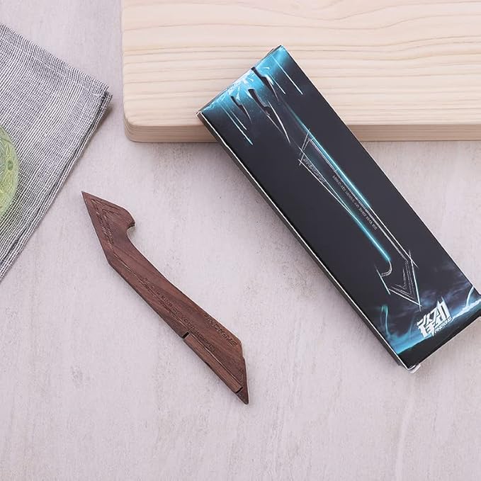 FINDKING Walnut Magnetic Knife Edge Guard, Wooden Sleeve for Counter, Drawer, Bag, Light Portable Blade Sheath Cover, Suitable for 5" Japanese Kitchen Knife (Not Included)