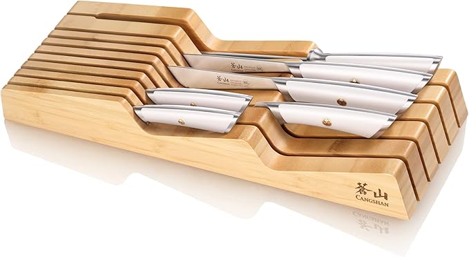 Cangshan ELBERT Series German Steel Forged 7-Piece In-Drawer Set, Bamboo (White)