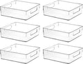 Clear Plastic Storage Bins, Pantry Organizers and Storage or Kitchen Organization and Storage Containers Bins for Organizing, Fridge, Freezer, Bathroom, Pantries, Refrigerator, Cabinet Organizer Bin