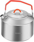 REDCAMP 1.6L Outdoor Camping Kettle, Lightweight Stainless Steel Water Pot with Carrying Bag, Compact Camp Tea Kettle Coffee Pot for Hiking Picnic Camping