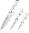 Cangshan L1 Series 3-Piece Starter Knife Set, Forged German Steel, White, 1026924