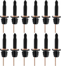 Pafusen 12 Pack Liquor Bottle Pourers, Liquor Pour Spout for Liquor Bottles, Stainless Steel Olive oil Dispenser Spout, Alcohol Pourer Dust Caps Long Covers, Rose Gold