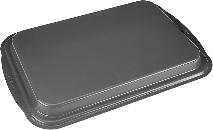casaWare 17.5 x 12 x 1-Inch Cookie Sheet with 1.5-Inch Handles, Ultimate Series Commercial Weight, Ceramic Non-Stick Coating (Silver Granite)